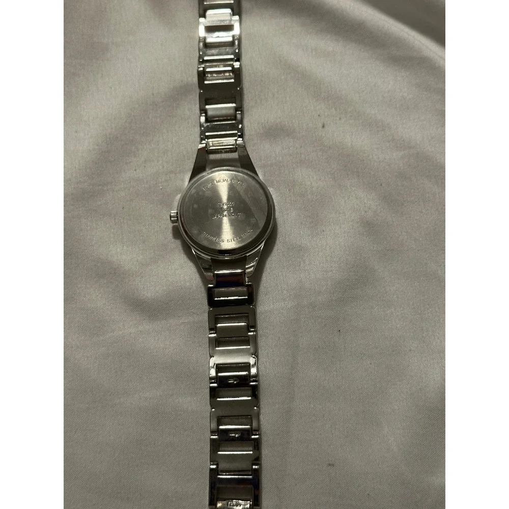 Silver Tone Women's Fashion Watch Pink‎ Face Analog Quartz Japan Movt 78/1001